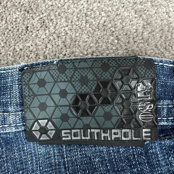 Dark Wash SouthPole Wide Leg Denim Jeans Size 14 Child South Pole 3180 - Picture 7 of 7